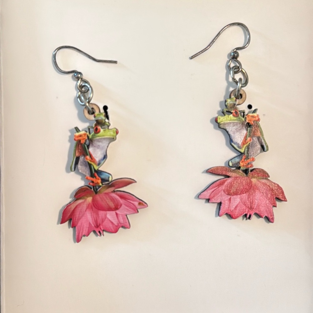 Wood Frog Earrings